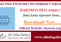 HARTRON DEO Admit Card