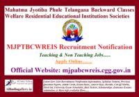 MJPTBCWREIS Recruitment Notification