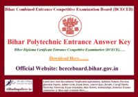 Bihar Polytechnic Entrance Answer Key