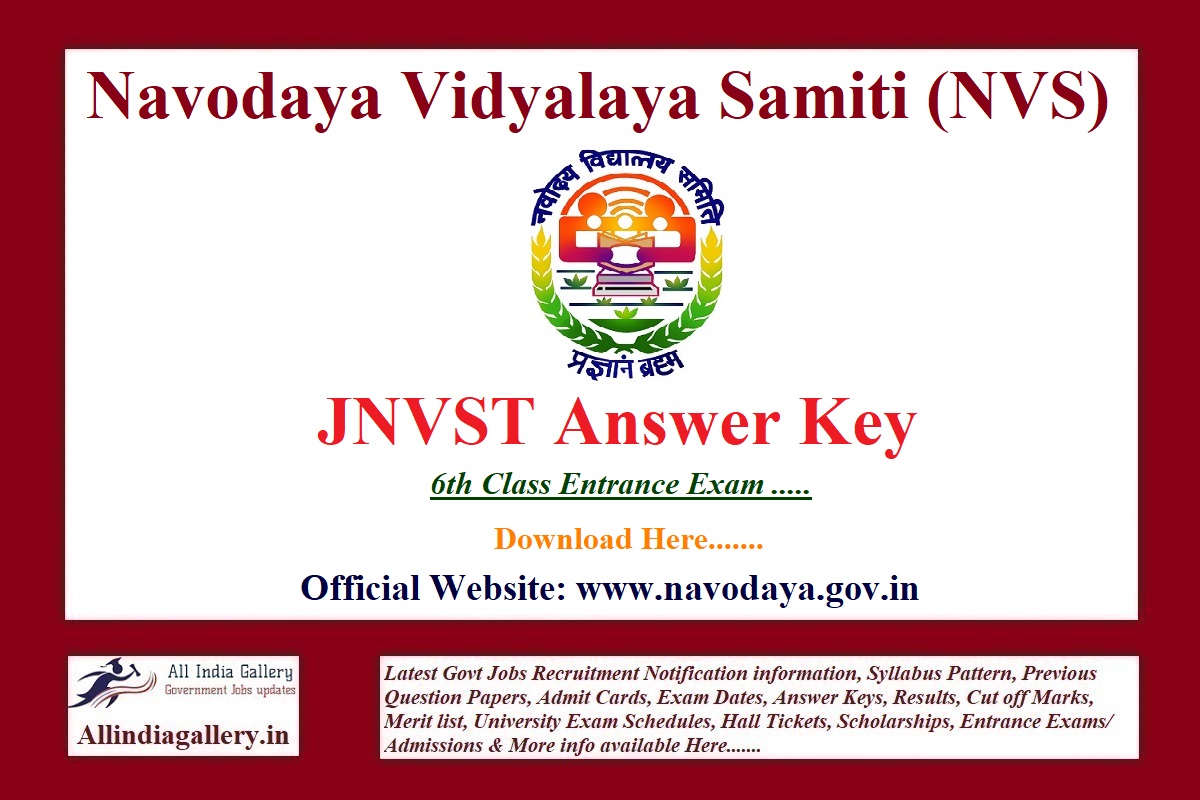 JNVST 6th Class Answer Key