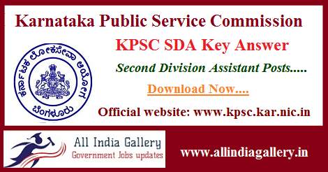 KPSC SDA Key Answer