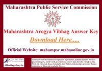 Maharashtra Arogya Vibhag Answer Key