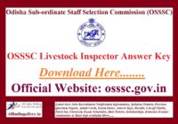 OSSSC Livestock Inspector Answer Key