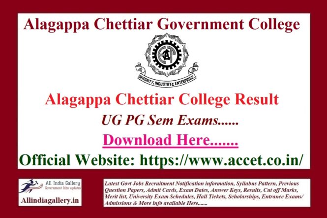 Alagappa Chettiar College Result