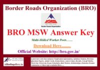 BRO MSW Answer Key
