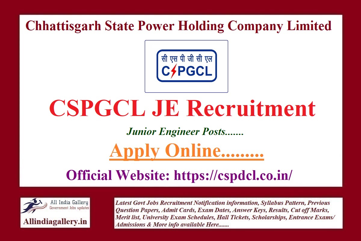 CSPGCL JE Recruitment