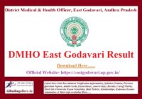 DMHO East Godavari Result