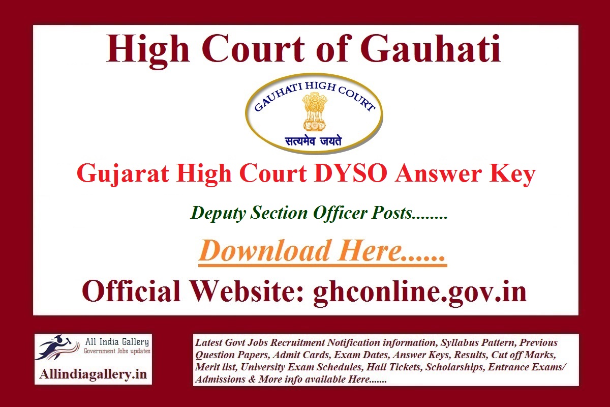 Gujarat High Court DYSO Answer Key
