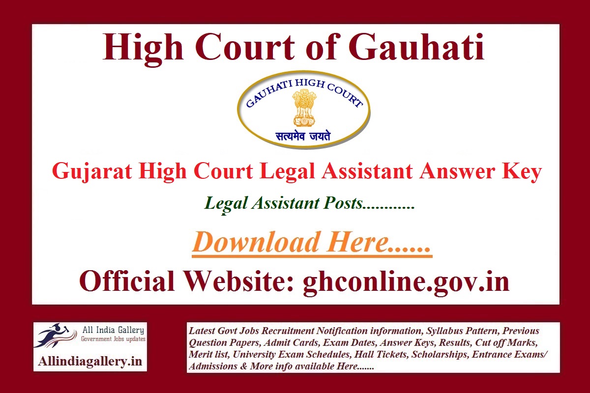 Gujarat High Court Legal Assistant Answer Key