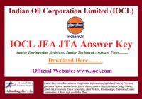IOCL JEA JTA Answer Key