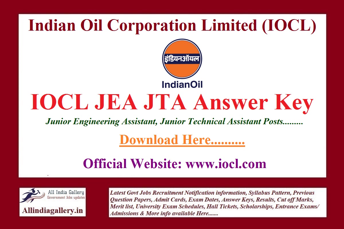 IOCL JEA JTA Answer Key