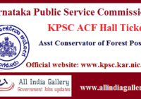 KPSC ACF Hall Ticket