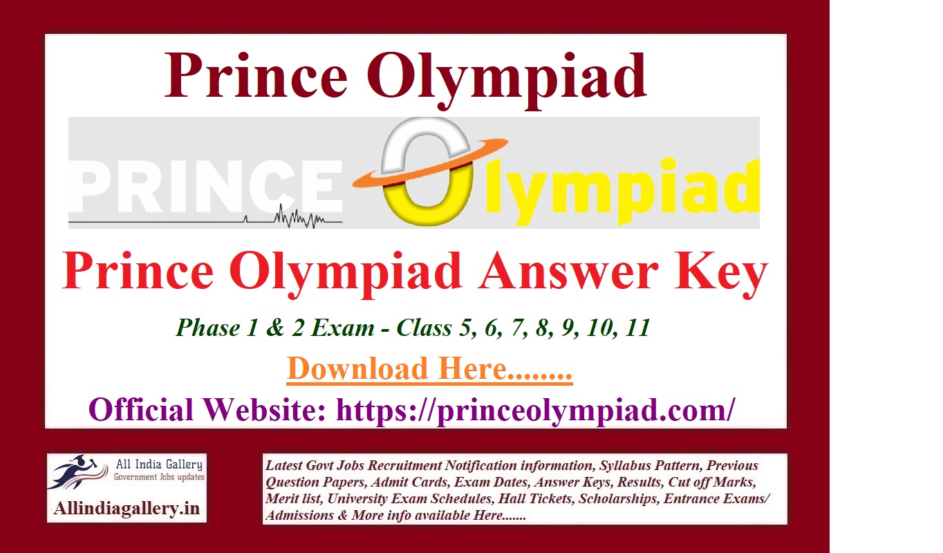 Prince Olympiad Answer Key