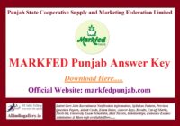 MARKFED Punjab Answer Key