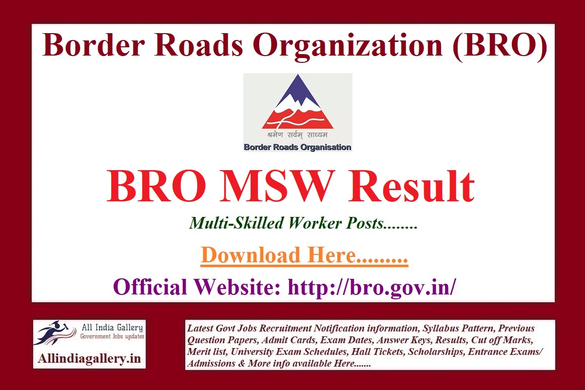 BRO MSW Result