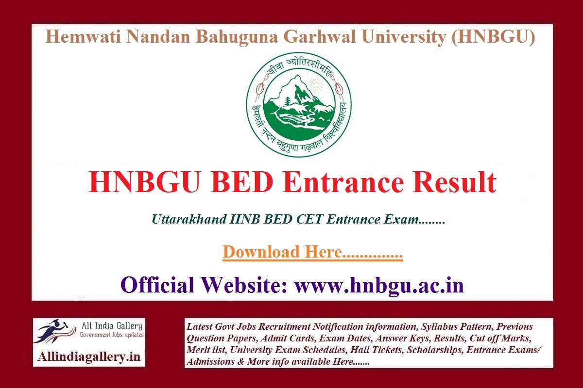 HNBGU BED Entrance Result