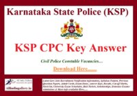 KSP CPC Key Answer