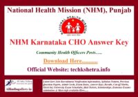 NHM Karnataka CHO Answer Key