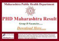 PHD Maharashtra Group D Result