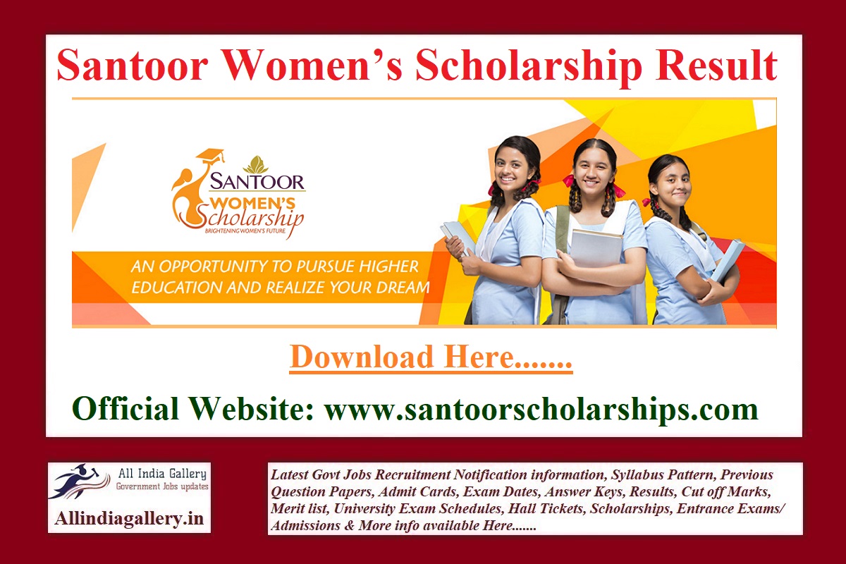 Santoor Women’s Scholarship Result