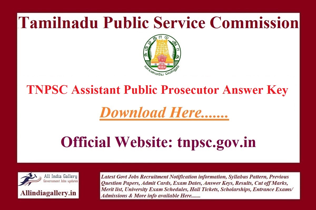 TNPSC Assistant Public Prosecutor Answer Key