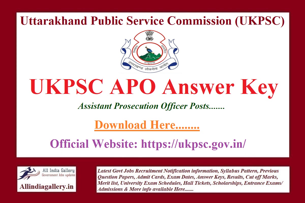 UKPSC APO Answer Key