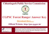 CGPSC Forest Ranger Answer Key