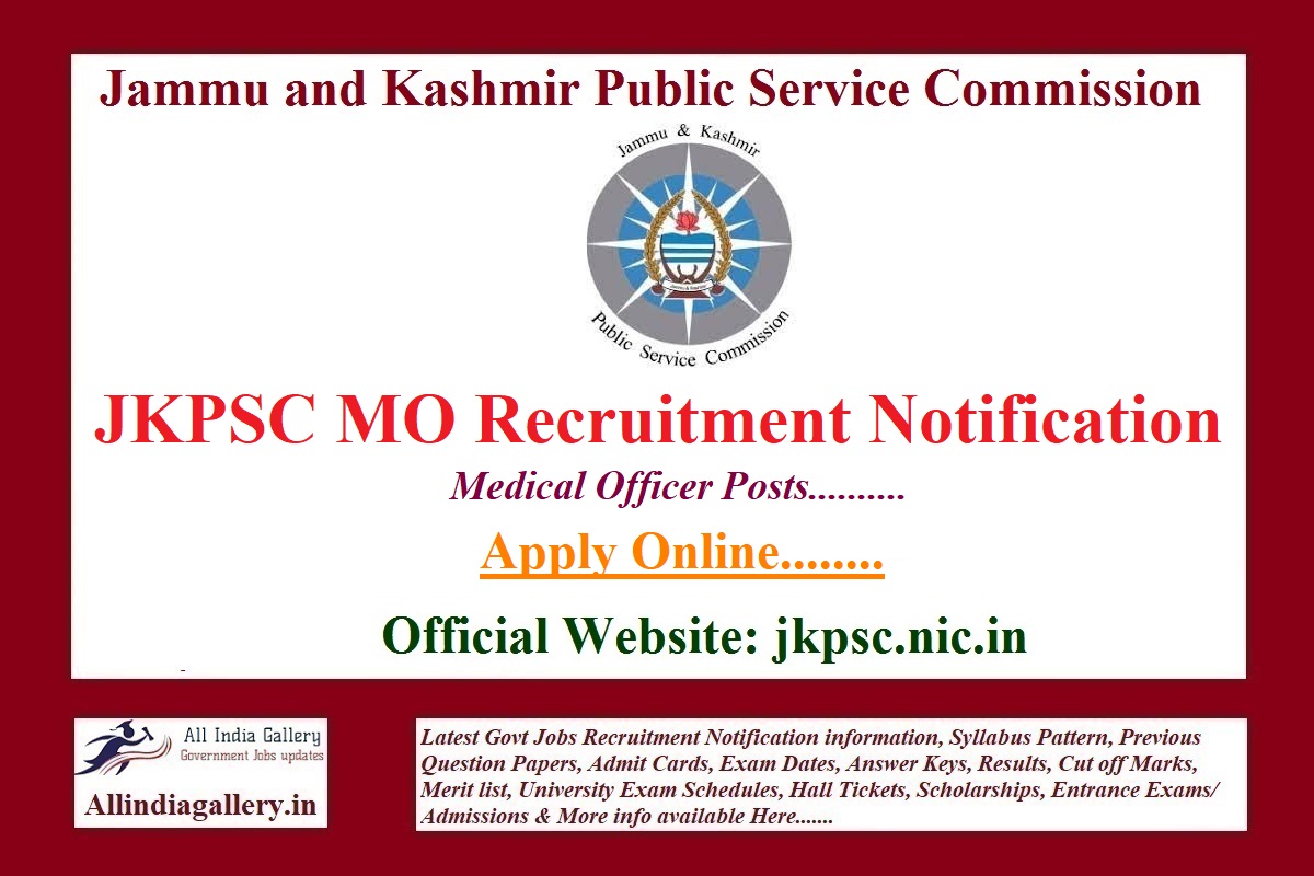 JKPSC Medical Officer Recruitment