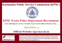 KPSC Excise Police Department Recruitment