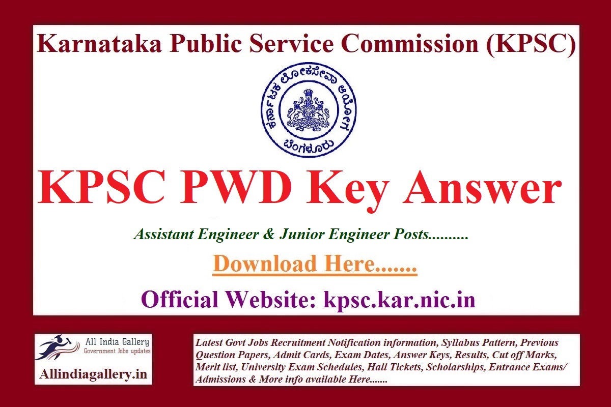 KPSC PWD Key Answer