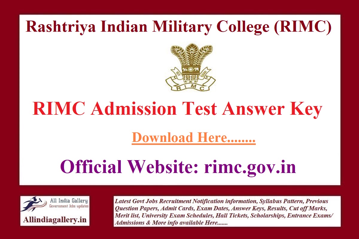 RIMC Admission Test Answer Key