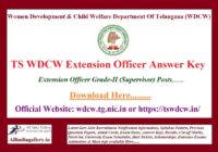 TS WDCW Extension Officer Answer Key