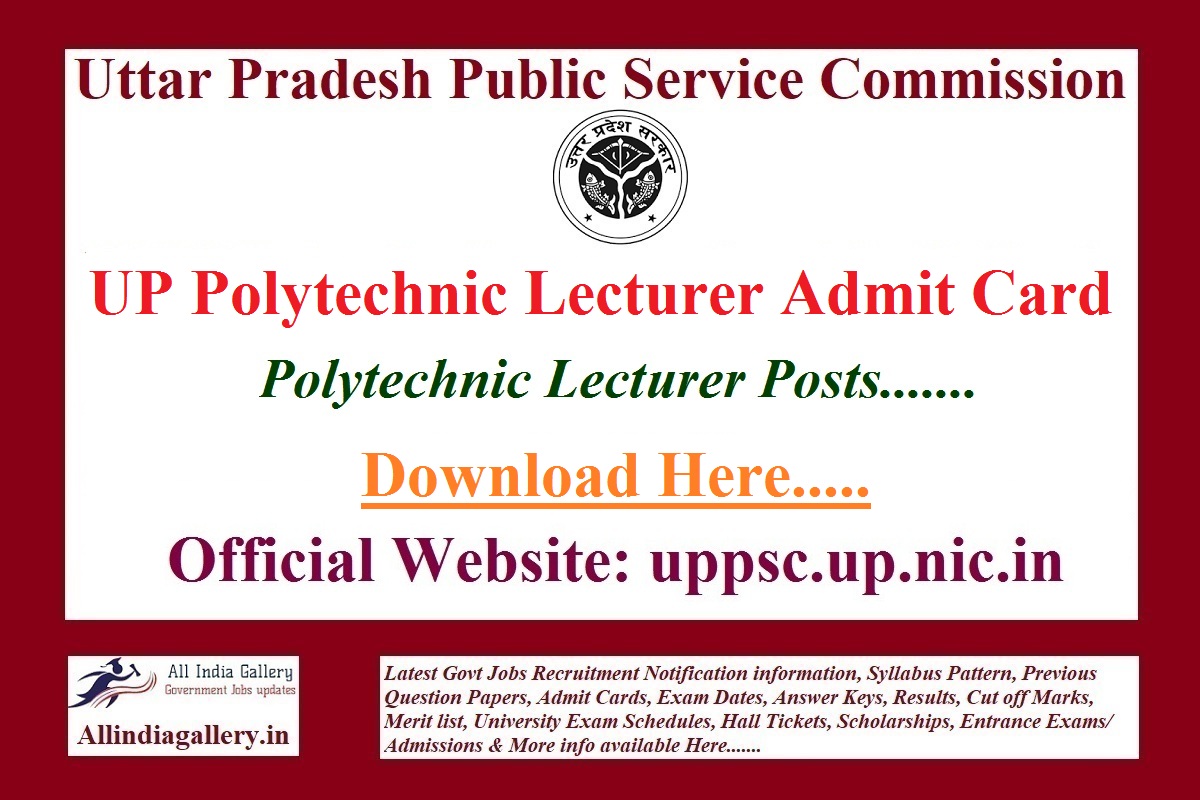 UP Polytechnic Lecturer Admit Card