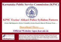 KPSC Excise Abkari Police Syllabus Pattern