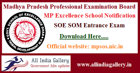 MP Excellence School Exam Notification