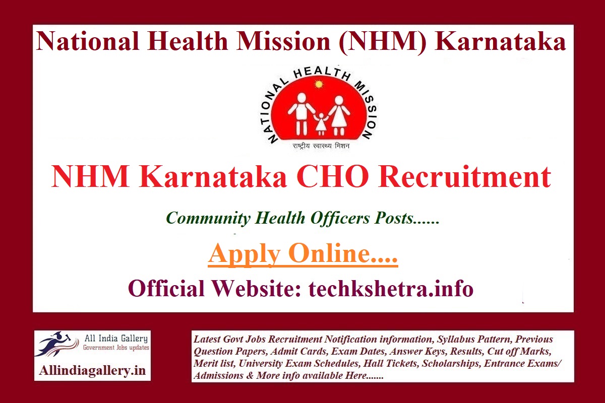 NHM Karnataka CHO Recruitment Notification