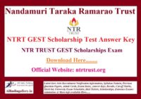 NTR Trust GEST Scholarship Test Answer Key