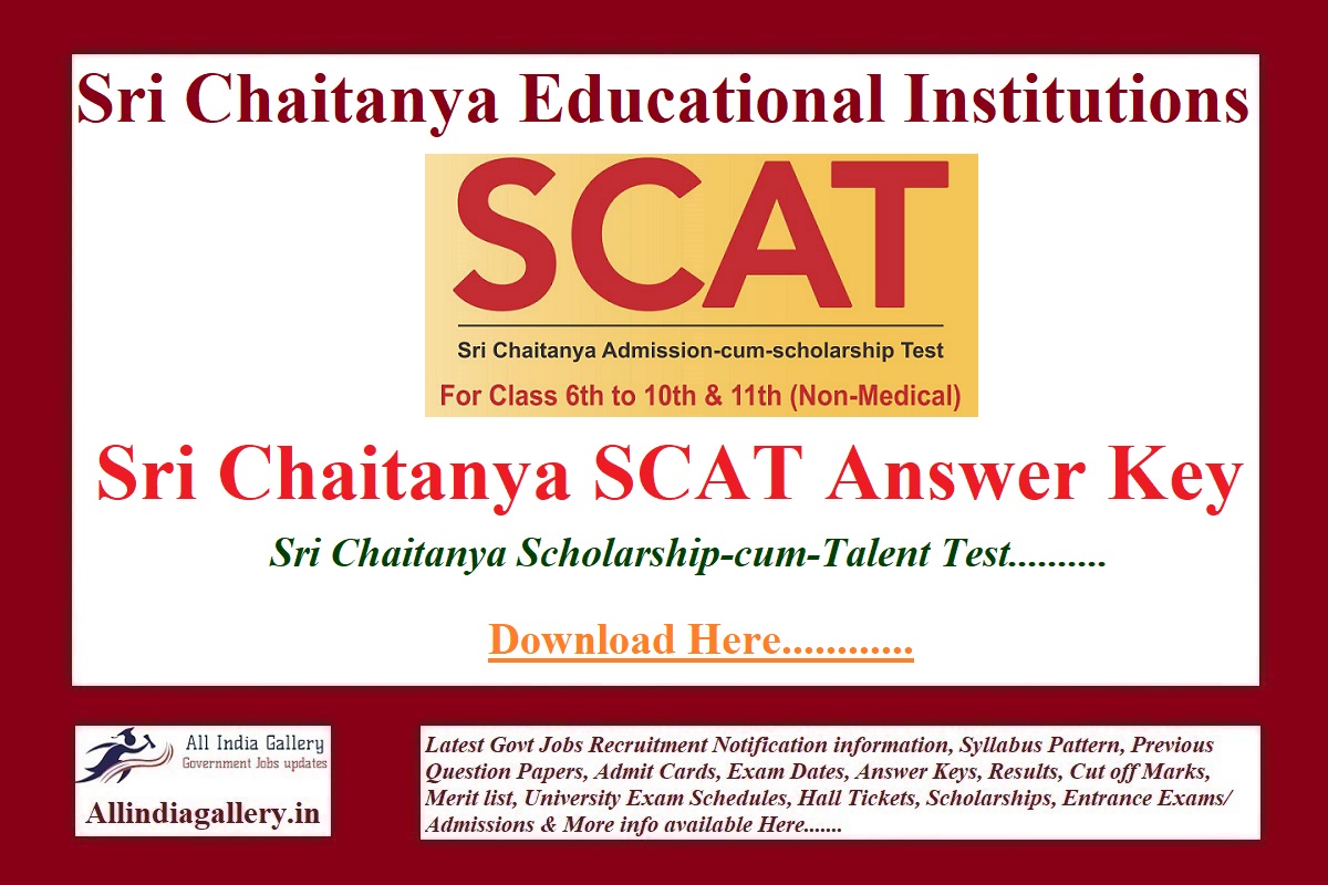 Sri Chaitanya SCAT Answer Key
