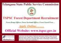 TS Forest Department Recruitment Notification