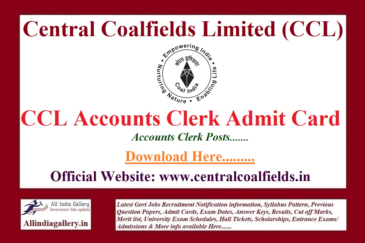 CCL Accounts Clerk Admit Card