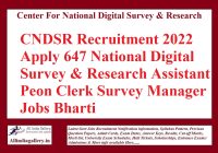 CNDSR Recruitment Notification
