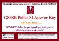 GSSSB Police Sub Inspector Answer Key