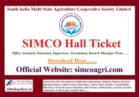 SIMCO Hall Ticket