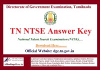 TN NTSE Answer Key