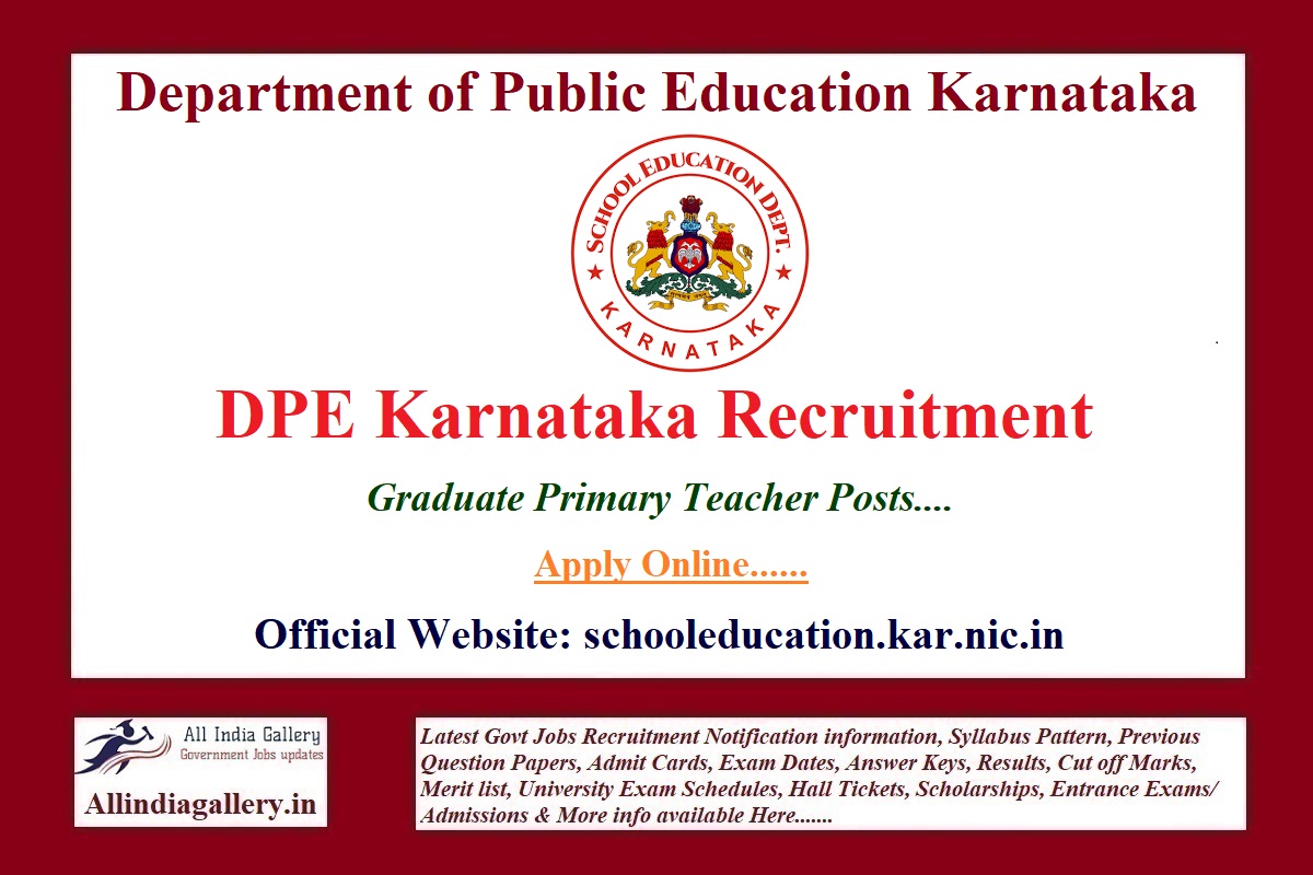 DPE Karnataka Recruitment