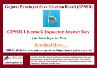 GPSSB Livestock Inspector Answer Key