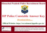 HP Police Constable Answer Key