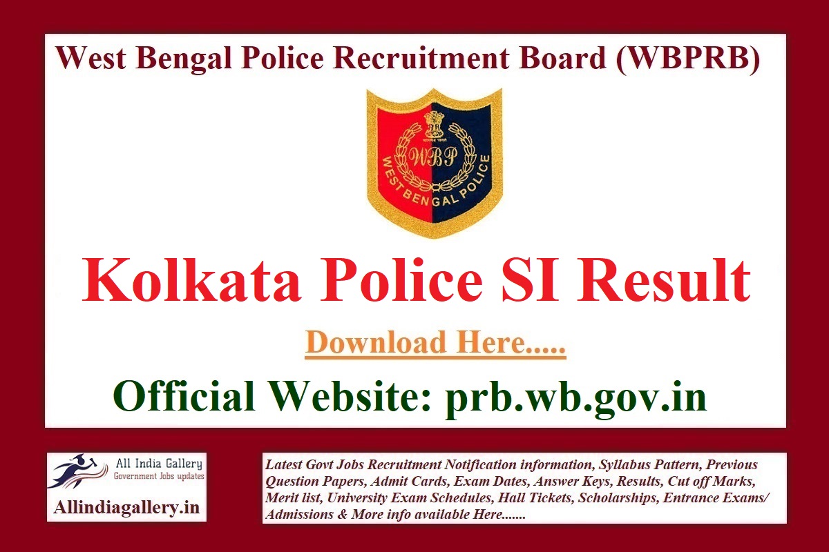 Kolkata Police SI Result