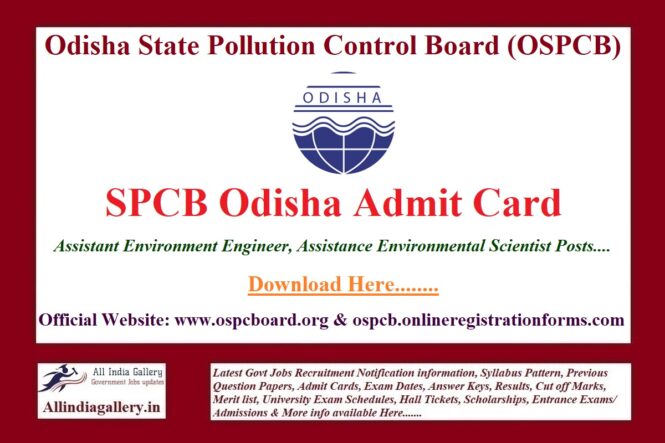 OSPCB Admit Card