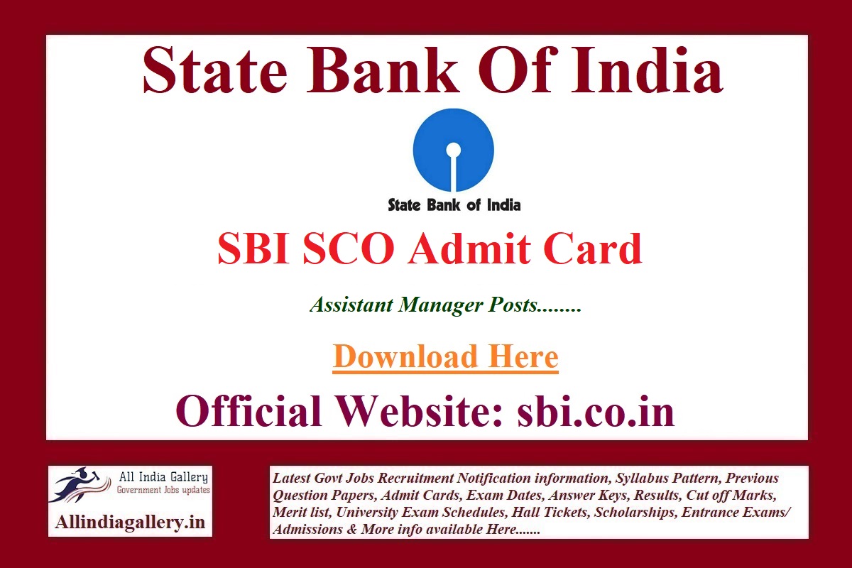 SBI SCO Admit Card